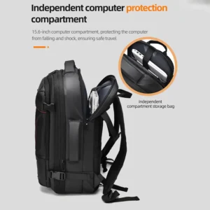 Blue backpack back