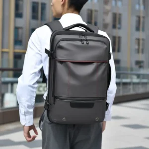 Gray backpack front