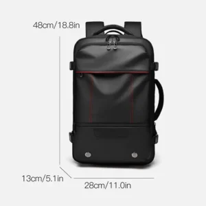Gray backpack back
